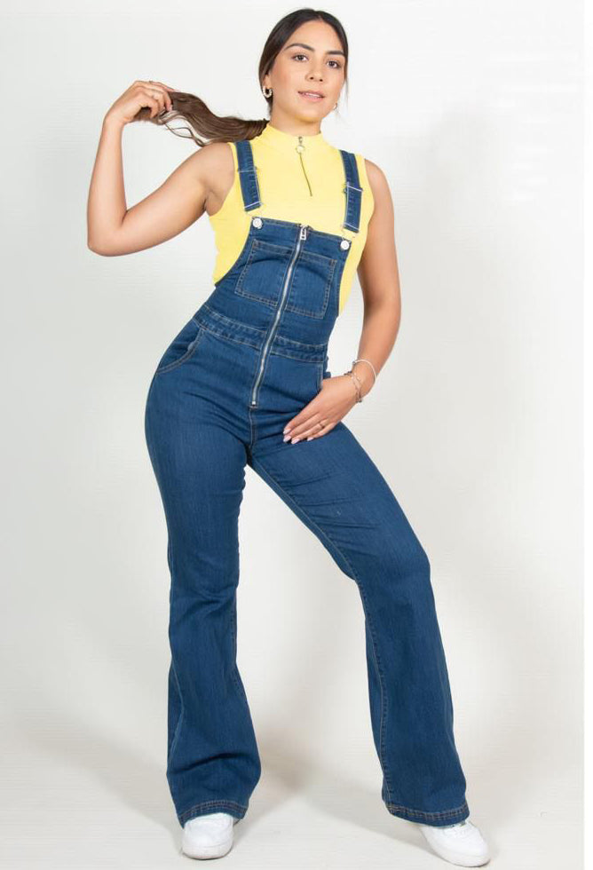 Overol de mezclilla pierna recta