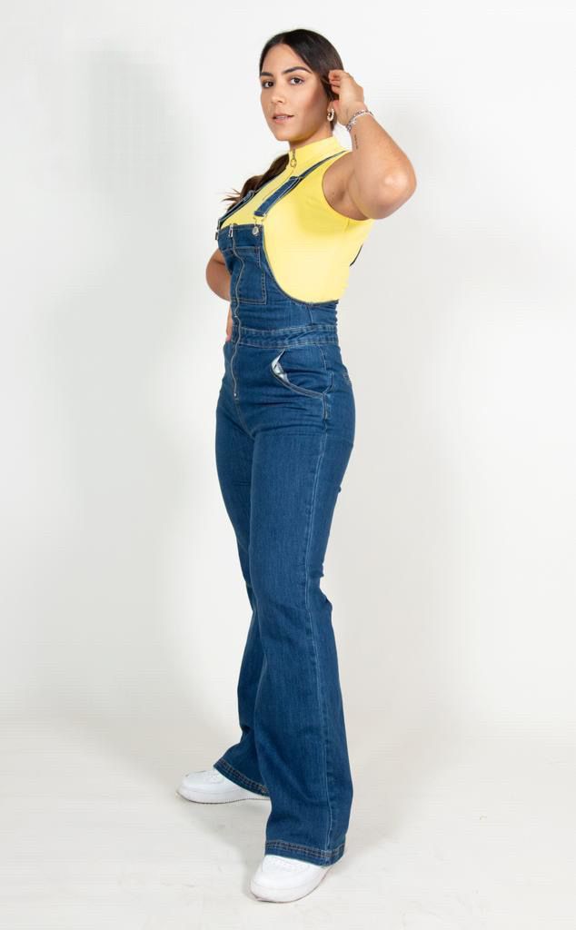 Overol de mezclilla pierna recta