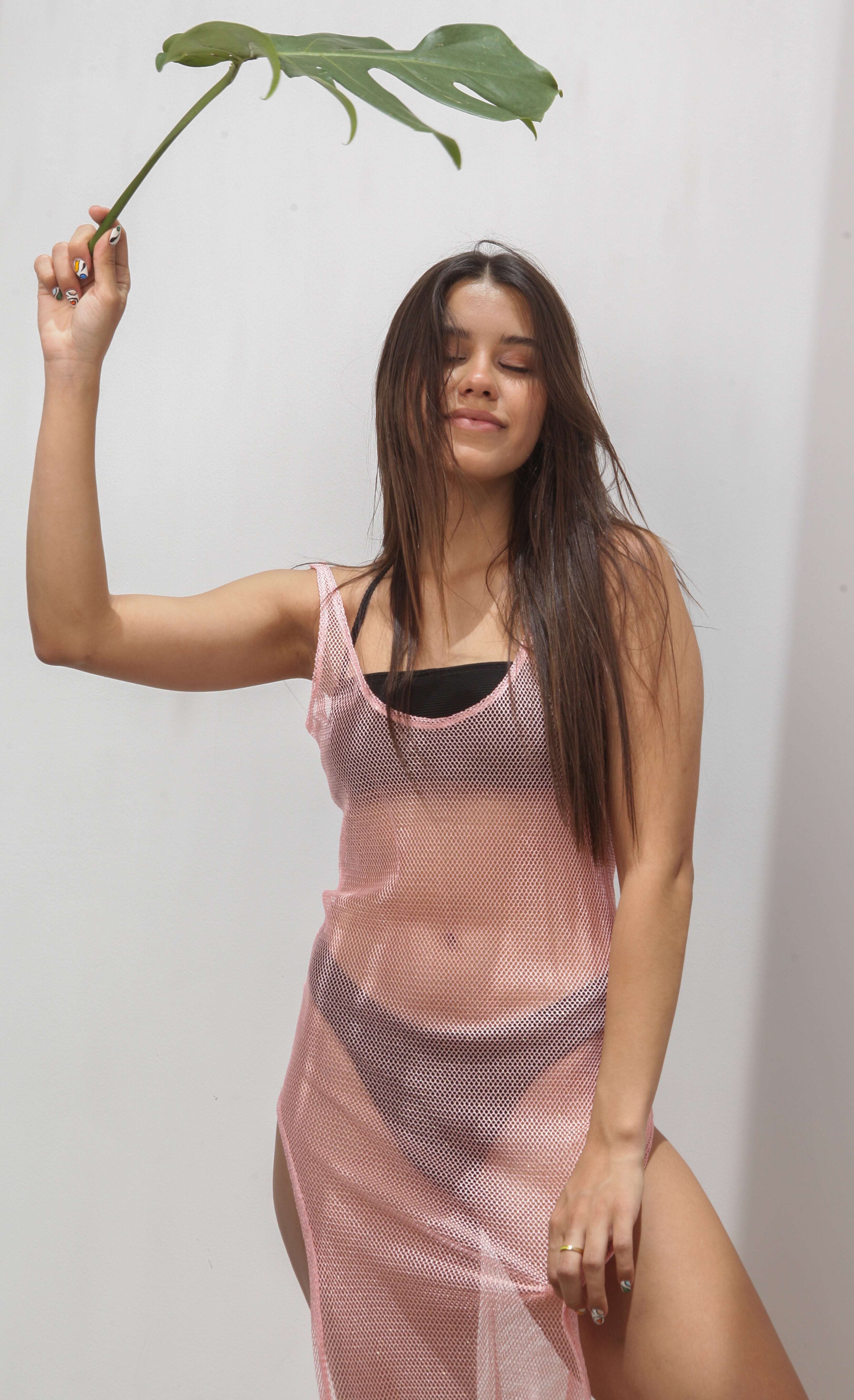 Cover-up de red Rosa