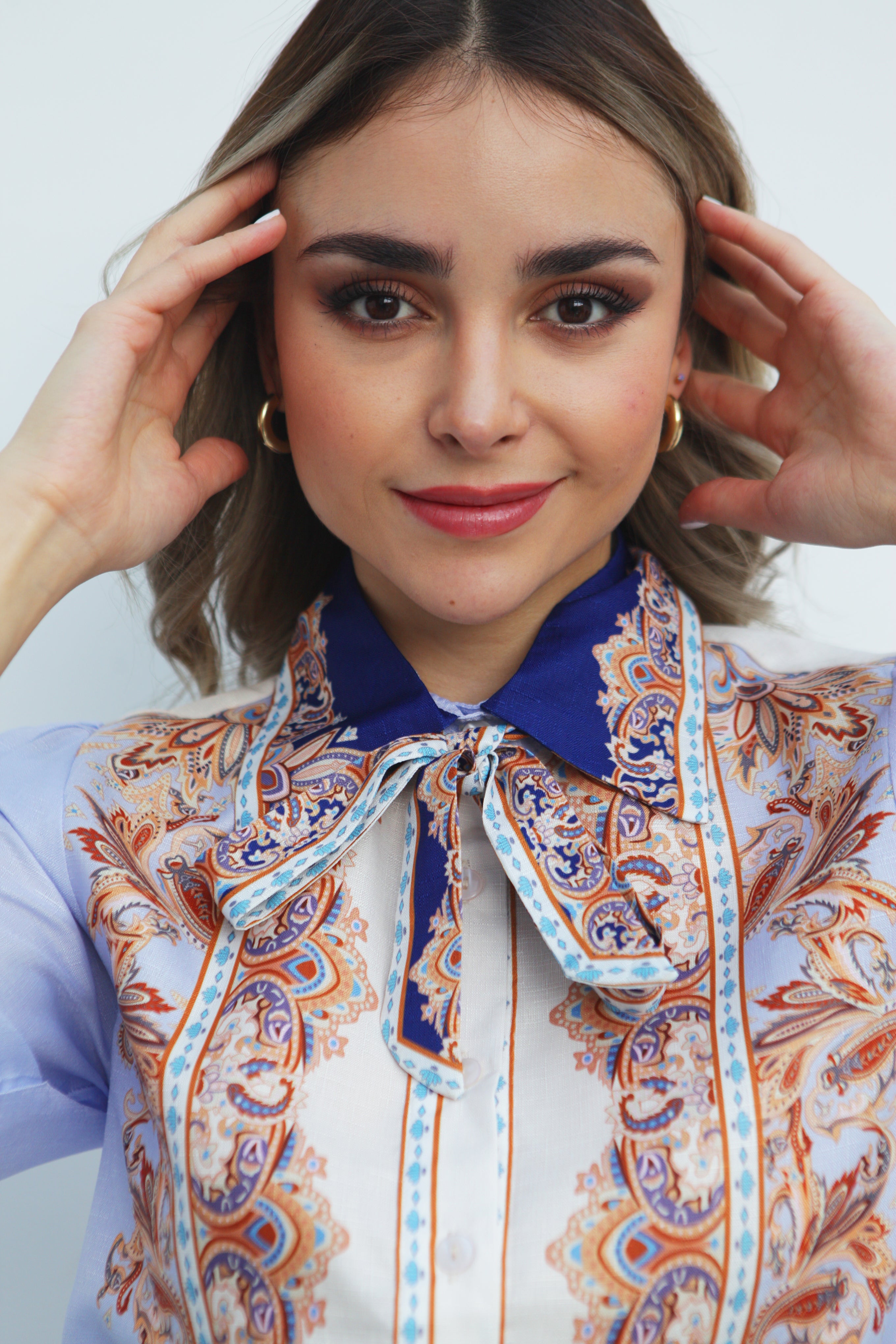 Set Pantalón y Camisa Garigoleado Azul