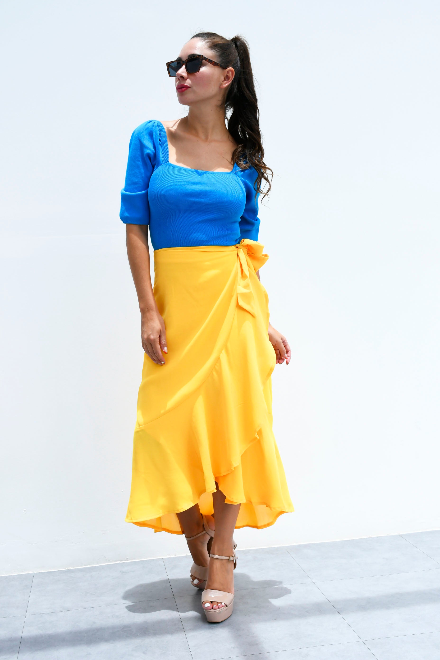 Falda envolvente Amarillo Mango