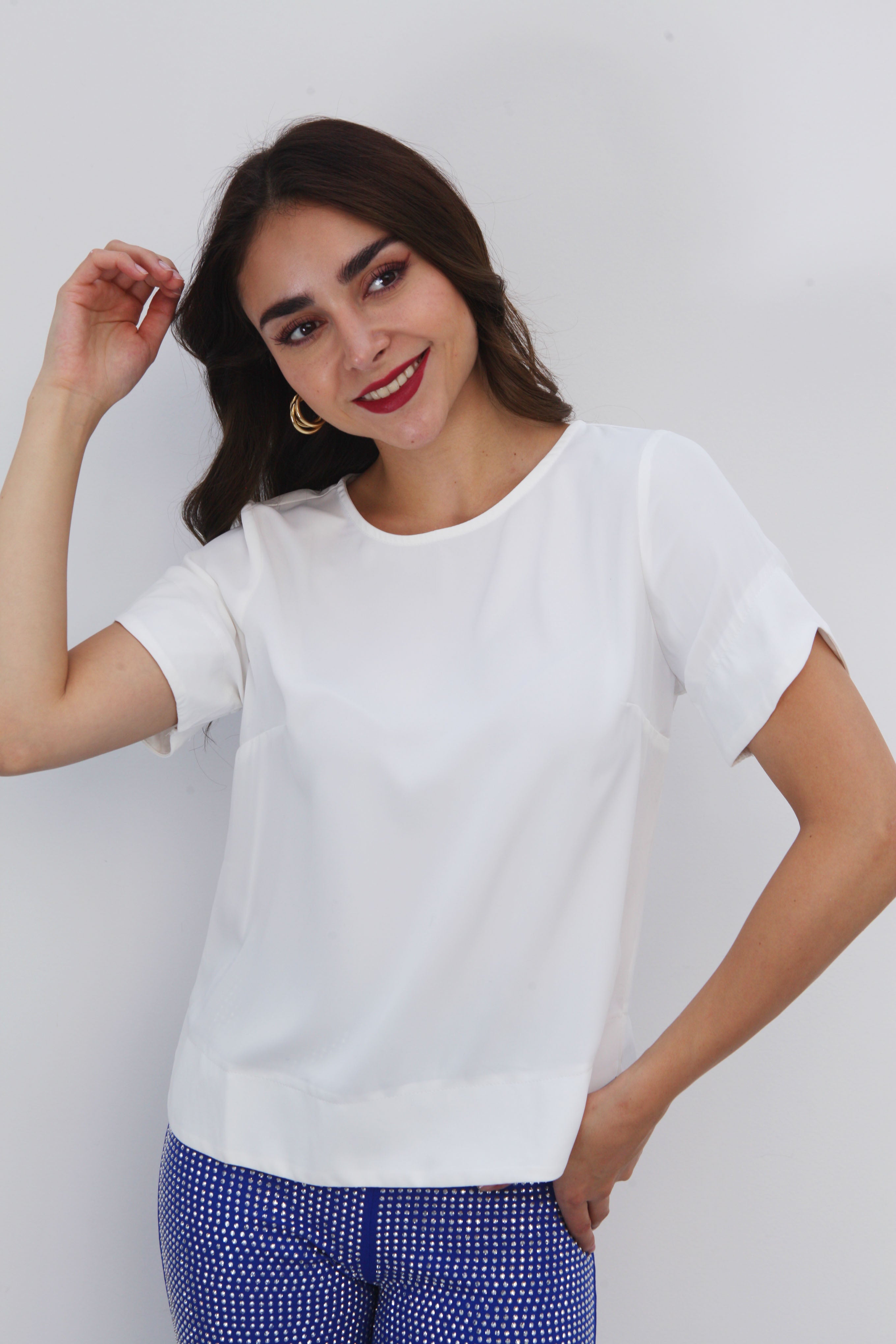 Blusa de vestir ligera Blanca