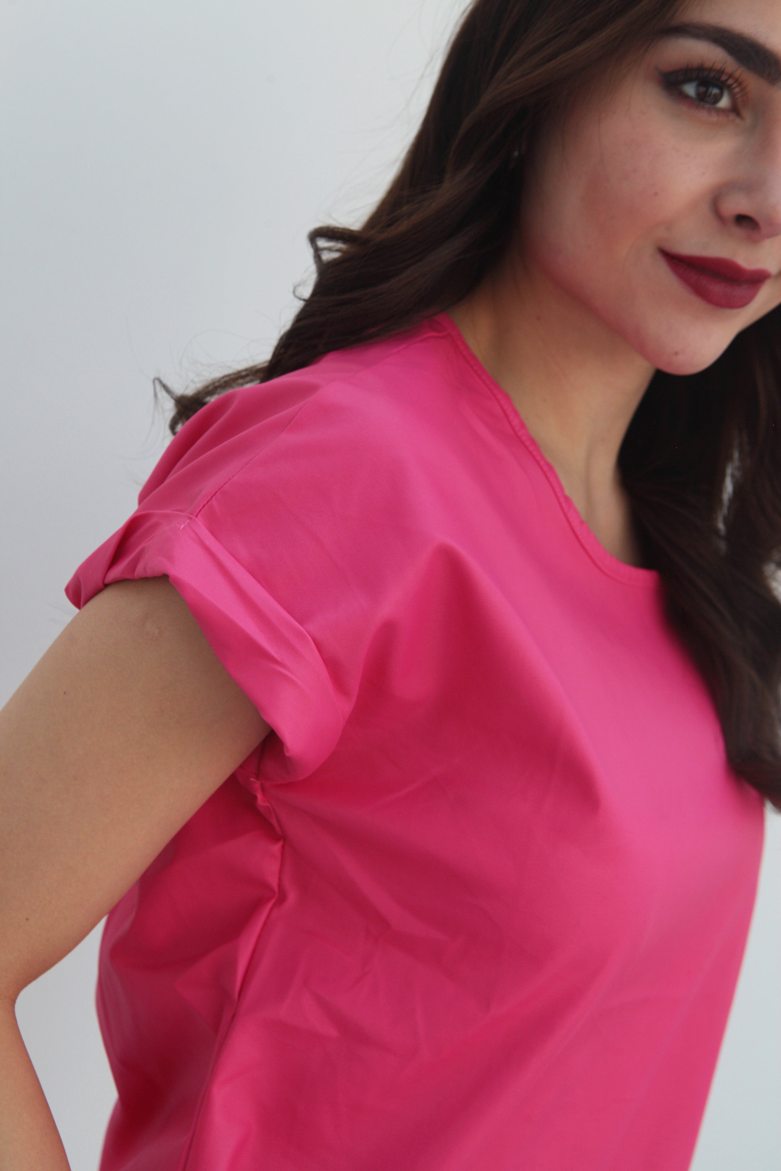 Vestido vinipiel Rosa Barbie