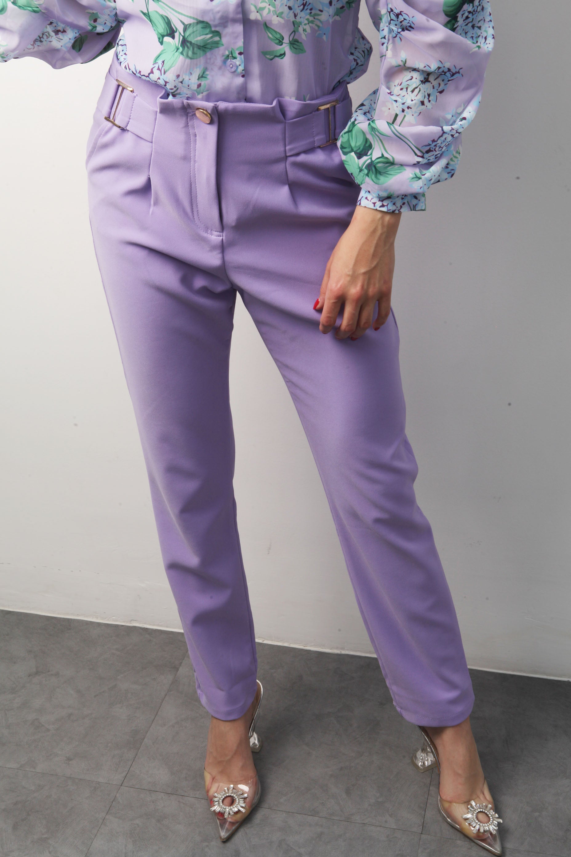Pantalón de vestir recto Lila