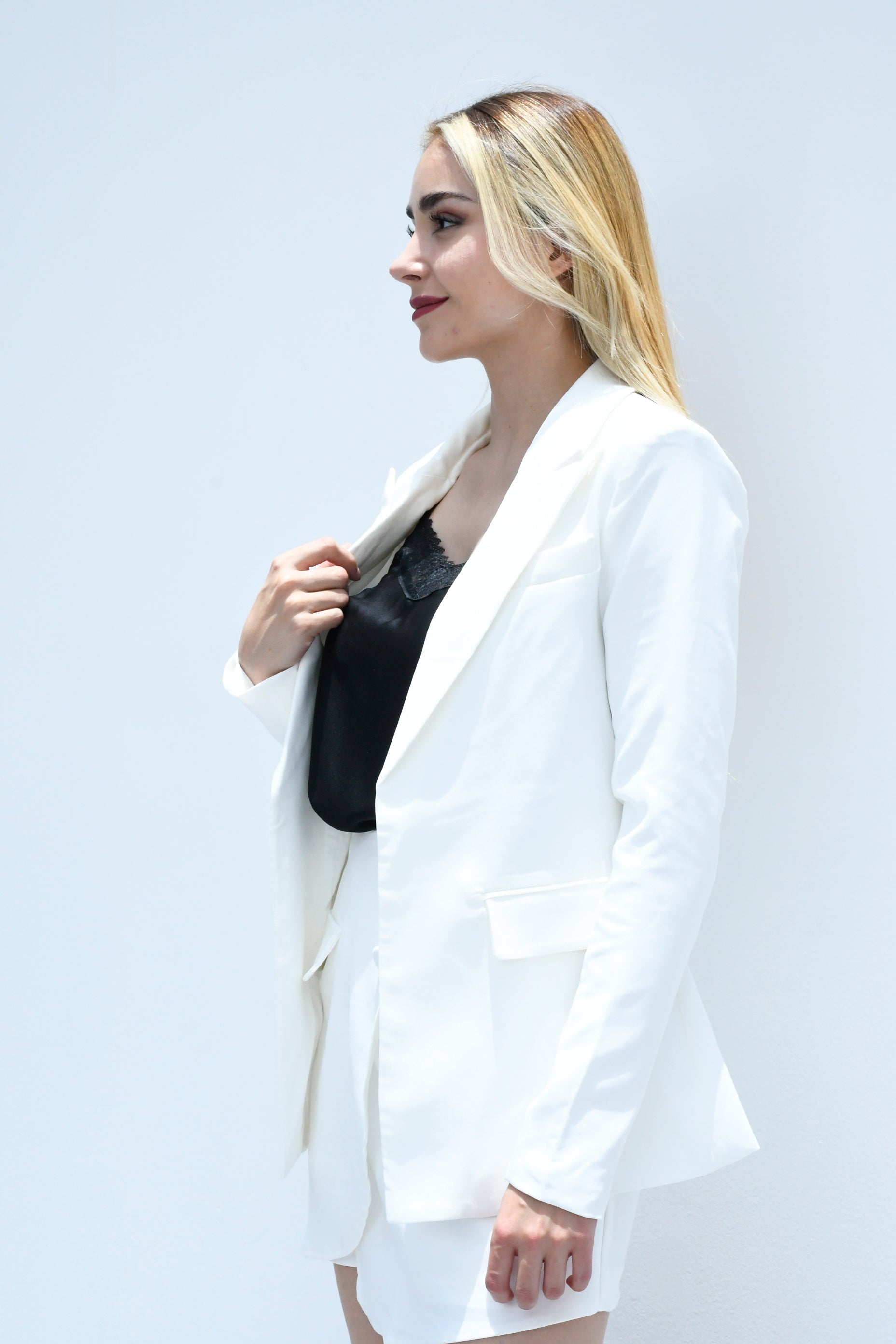 Set de Blazer y Falda-Short Blanco