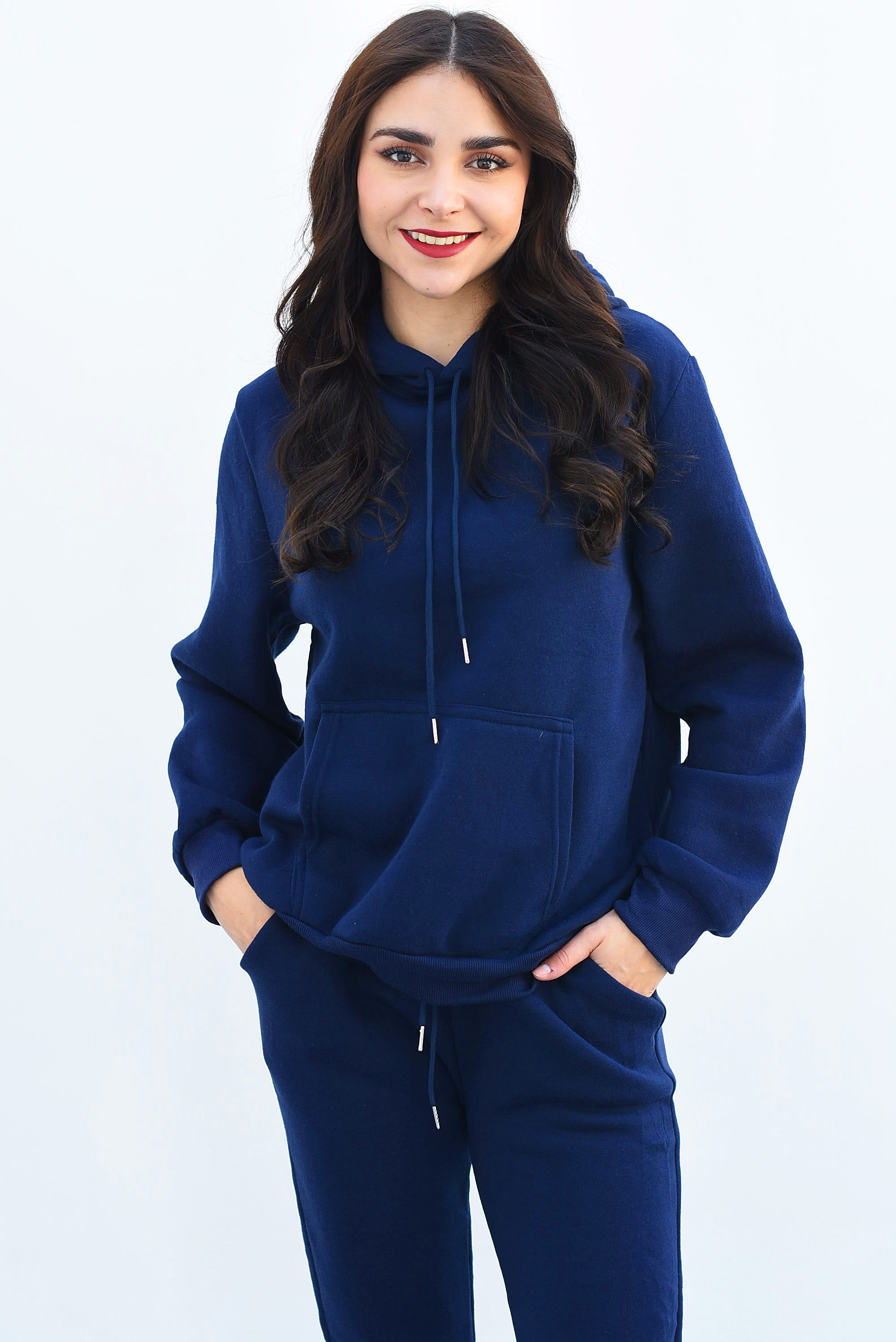 Set Pants Hoddie interior fleece Azul Marino