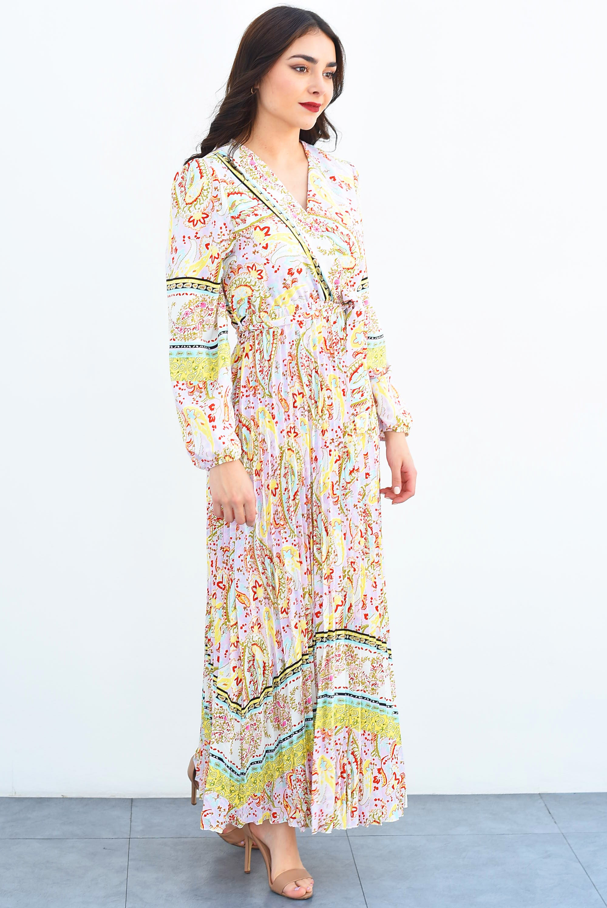 Maxidress paisley Rosa