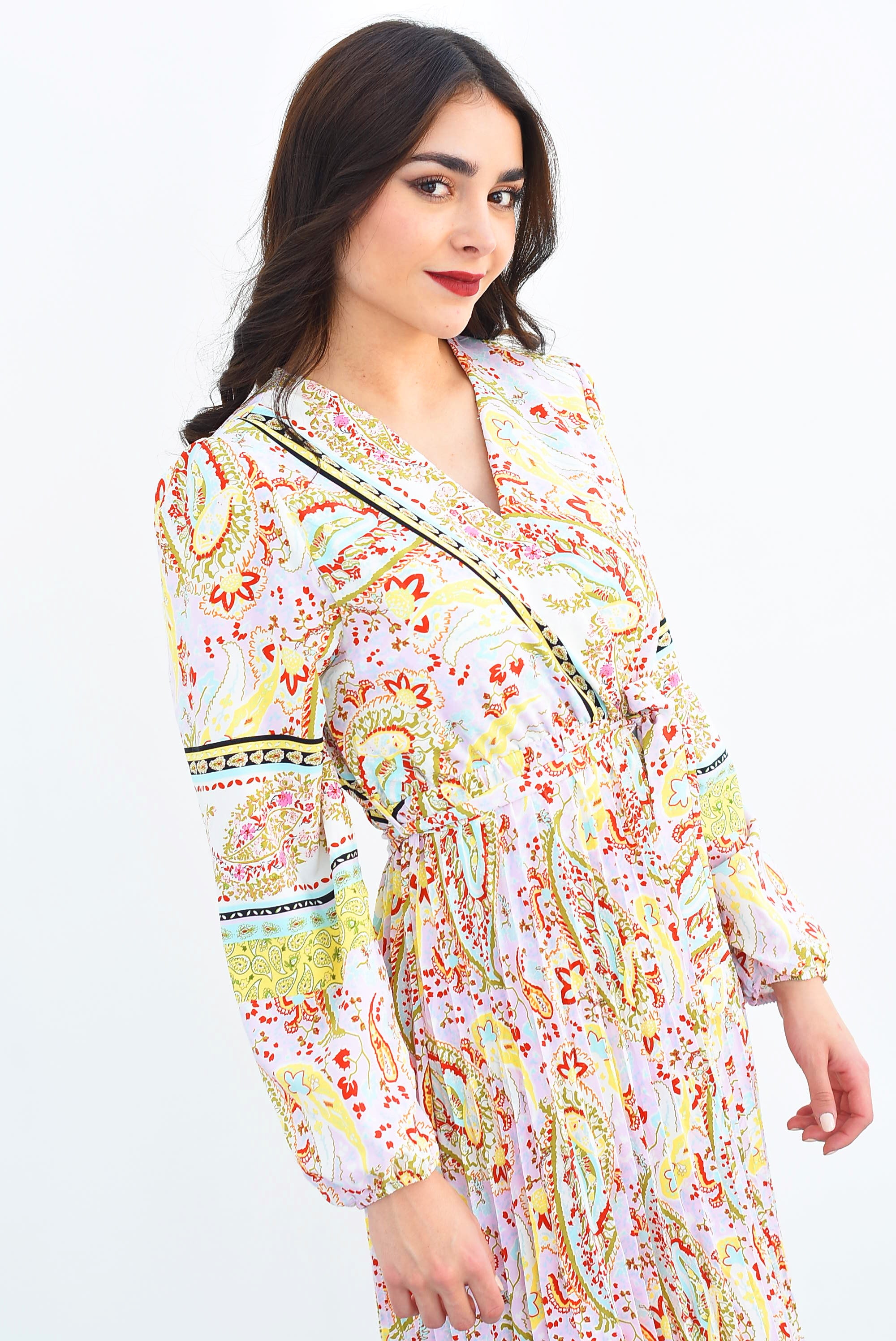 Maxidress paisley Rosa