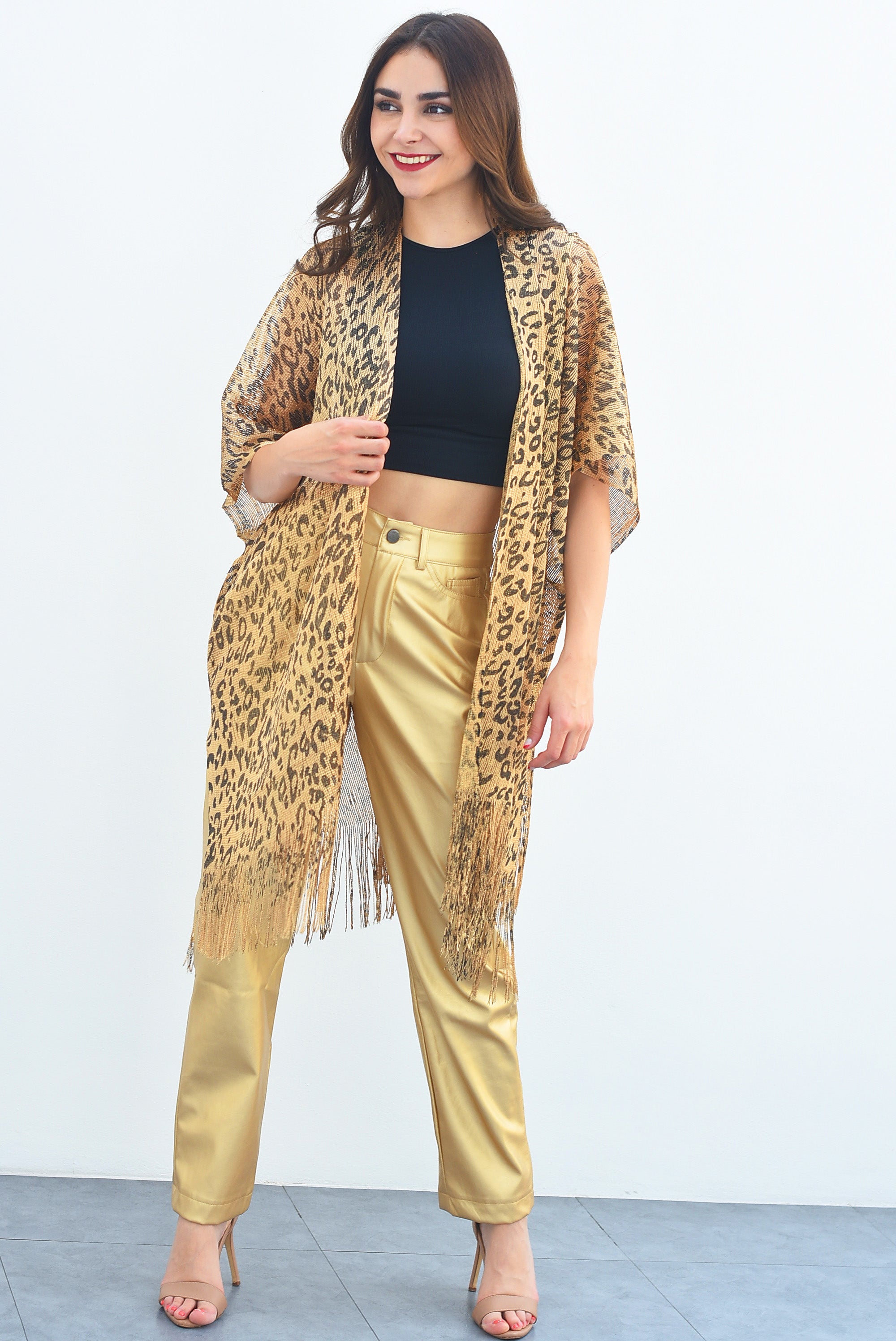Pantalón vinipiel Dorado