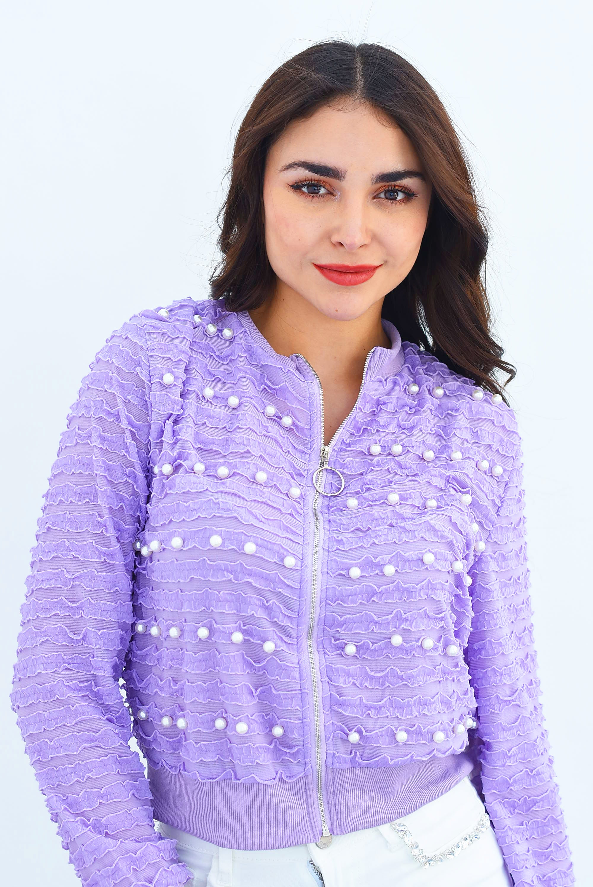 Bomber Jacket perlas Lila