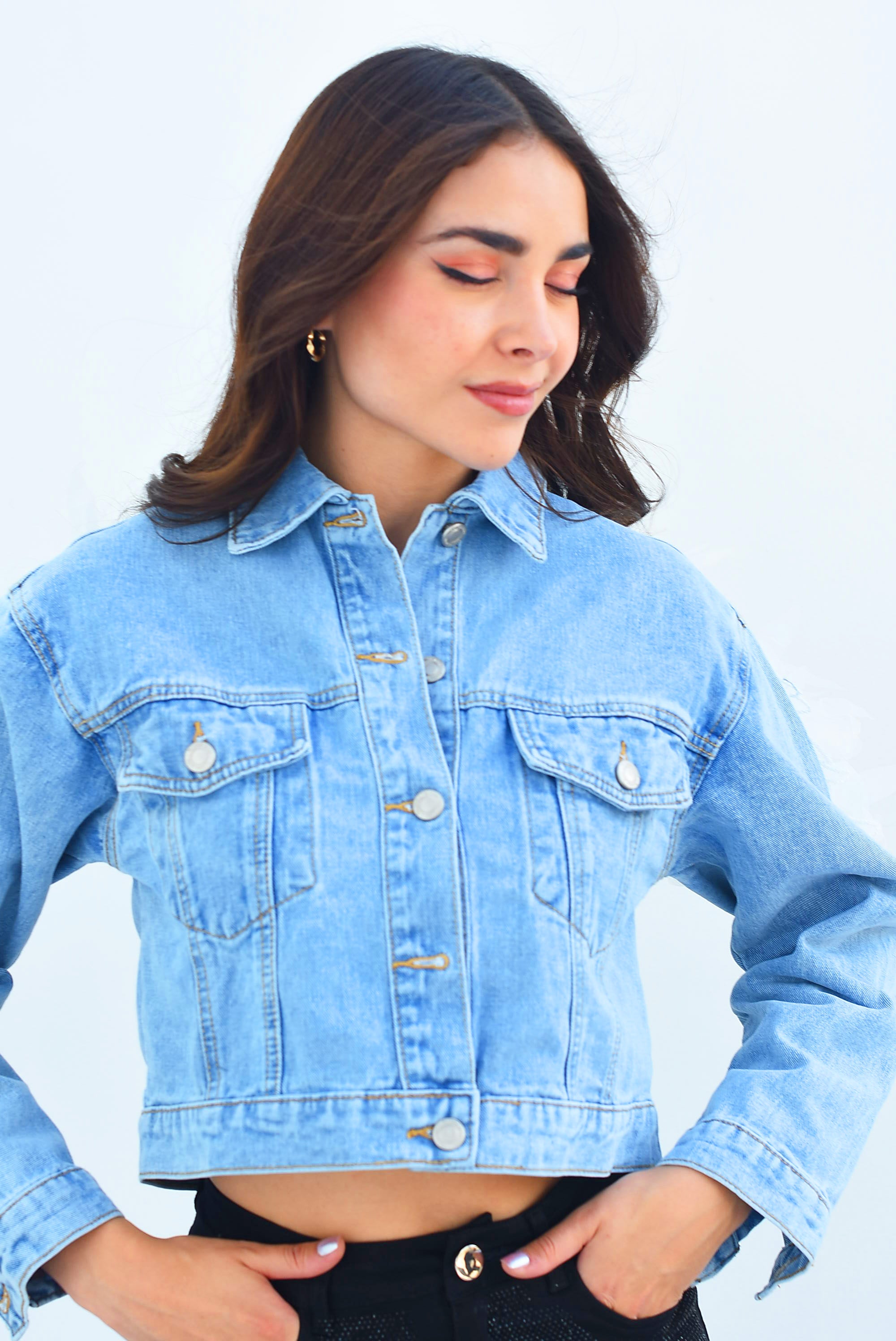 Chamarra Denim alas tulle