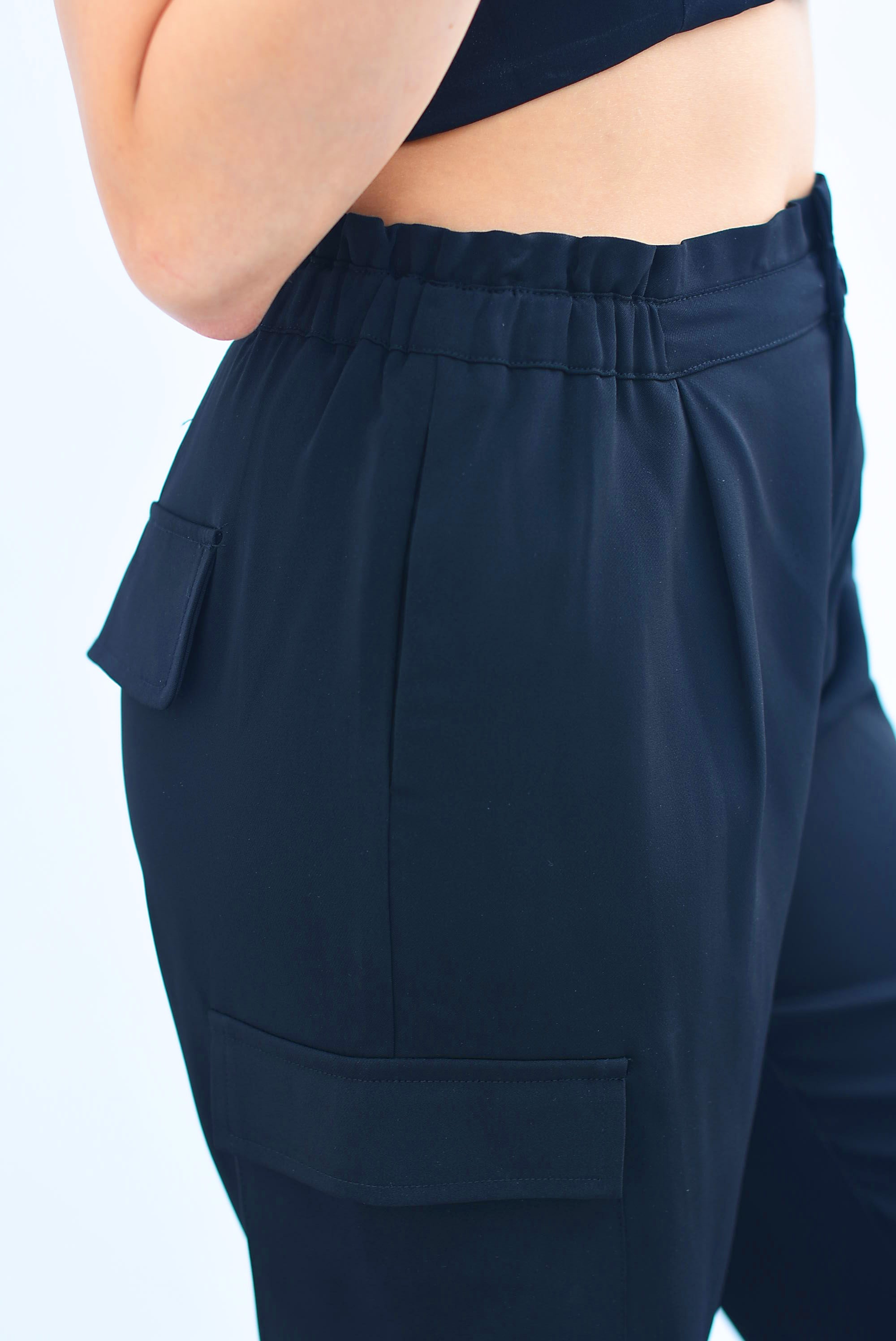 Set Jogger cargo y Chaleco Negro