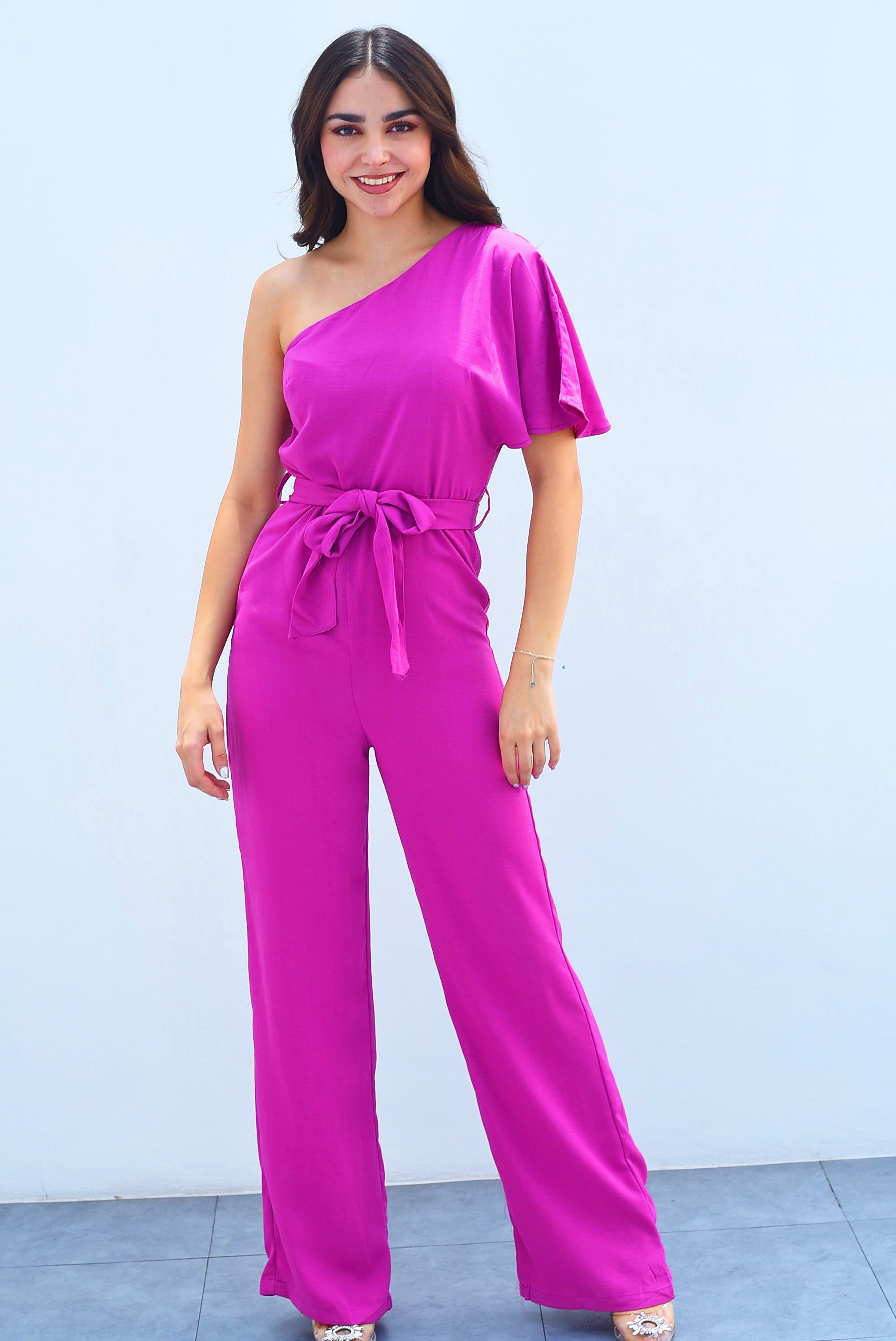Jumpsuit un hombro Morado