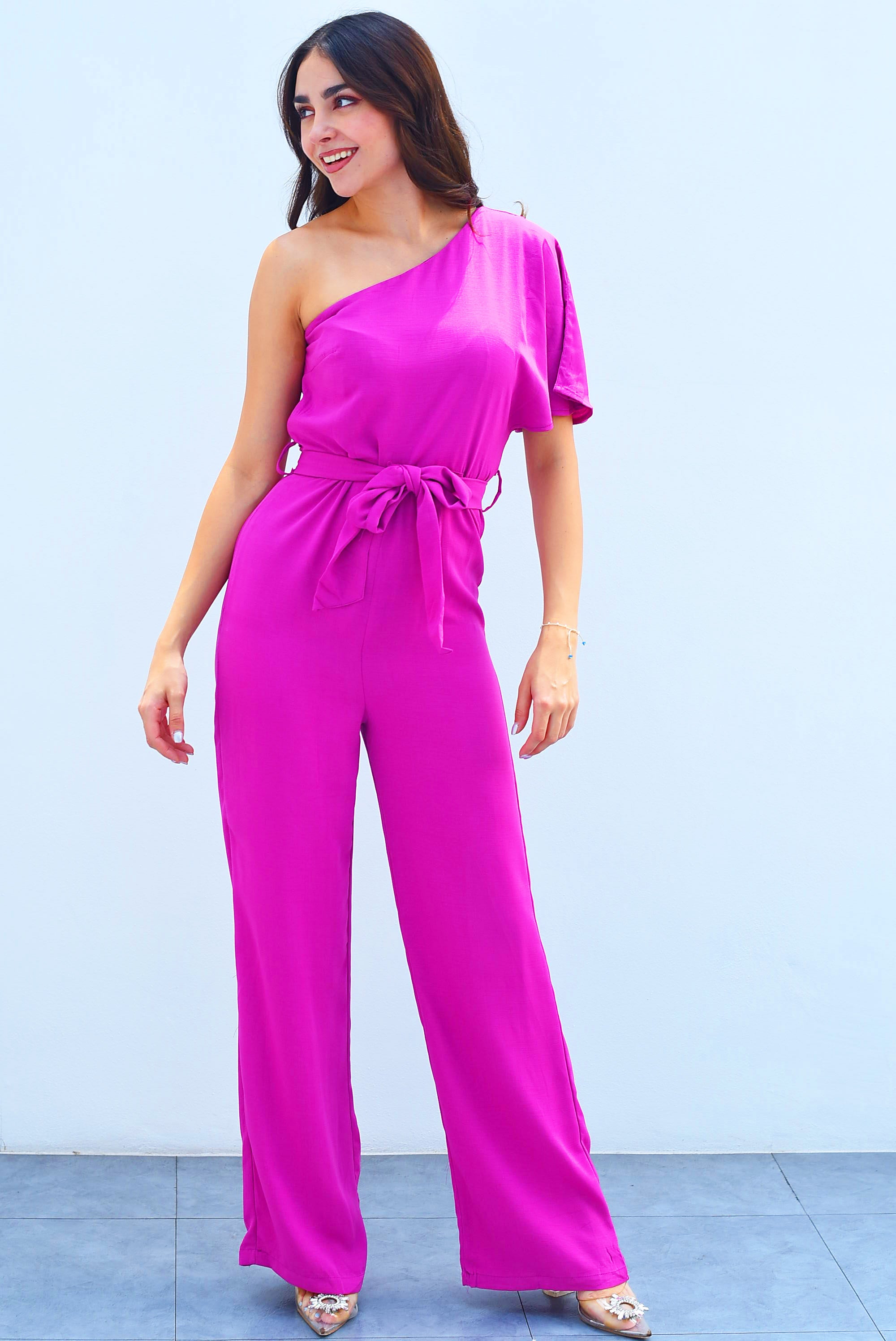 Jumpsuit un hombro Morado