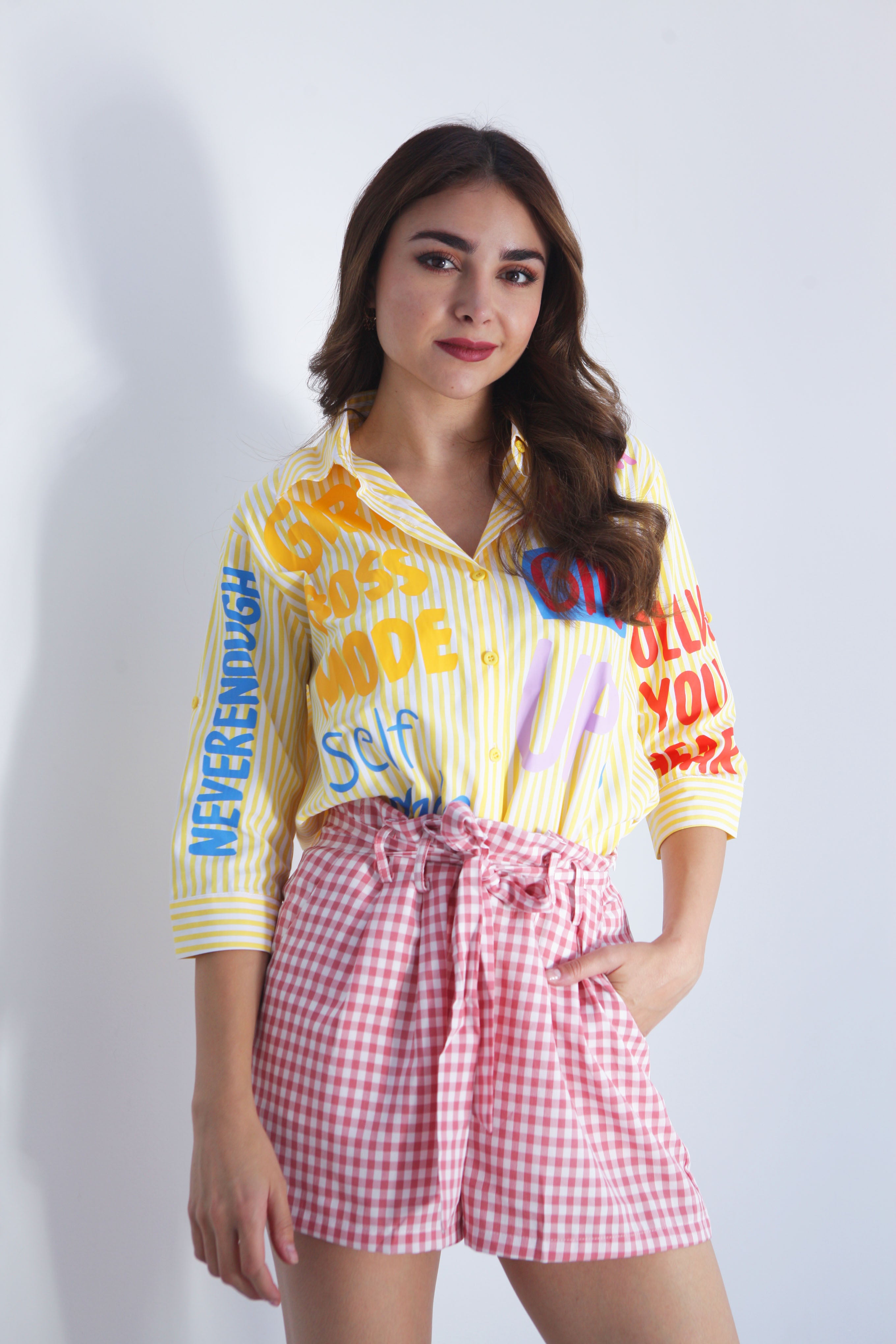 Short cuadro vichy Rosa