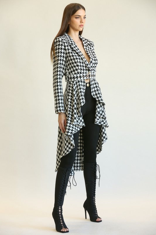 Blazer cola de pato Houndstooth