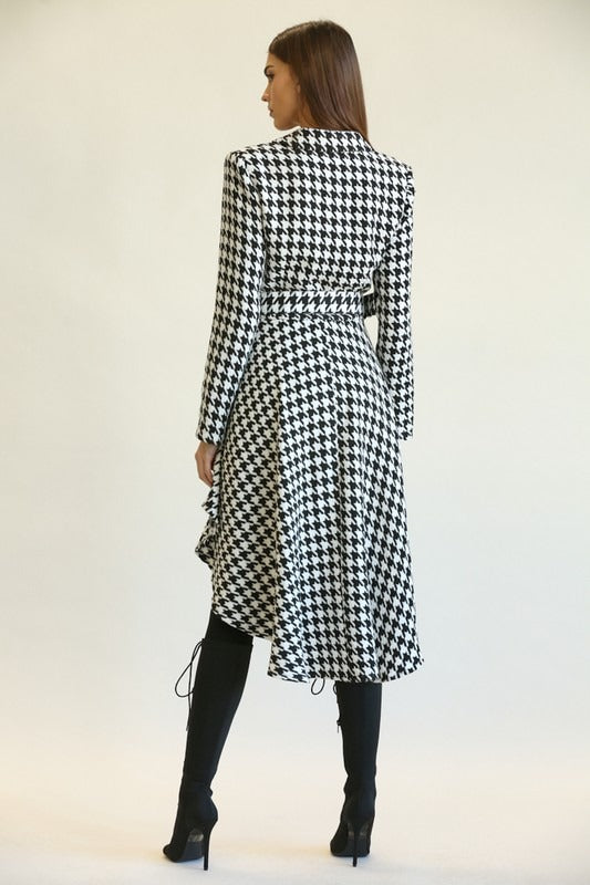 Blazer cola de pato Houndstooth