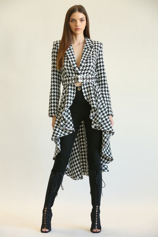 Blazer cola de pato Houndstooth