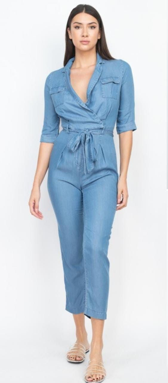 Jumpsuit denim cargo