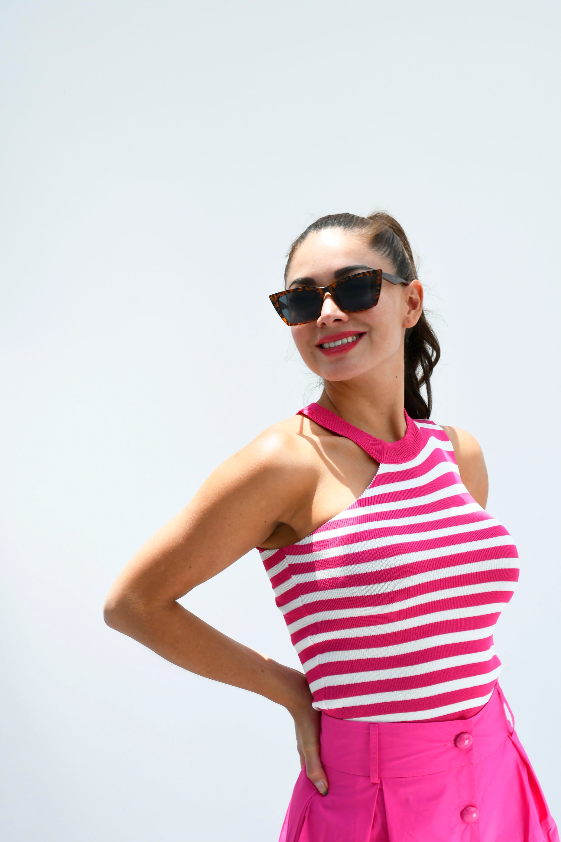 Blusa asimétrica rayas Fiusha