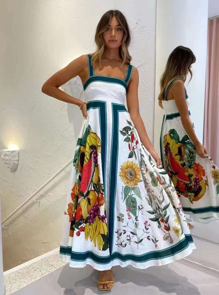 Vestido estampado Frutas y Flores