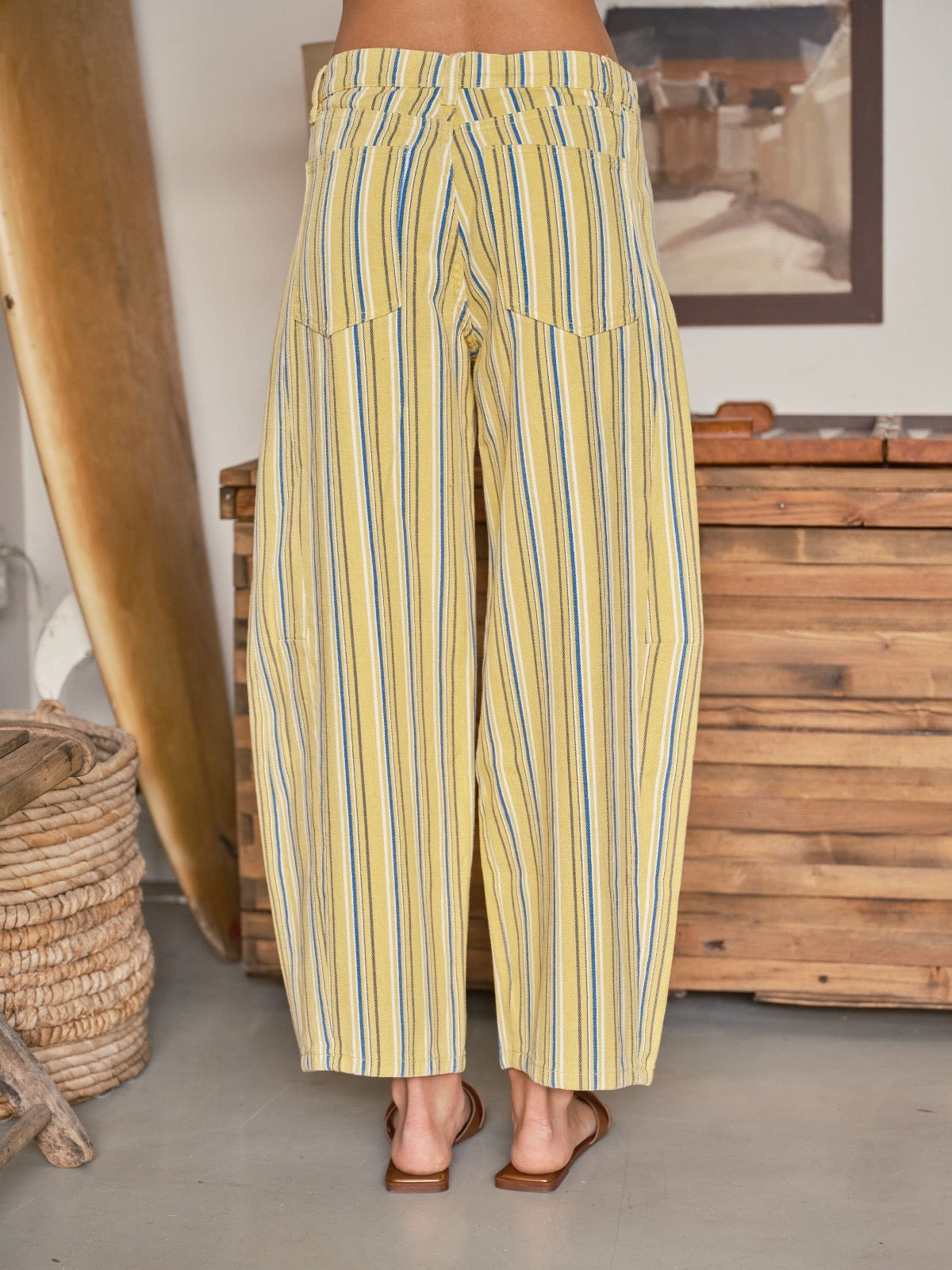Jeans barrel rayas