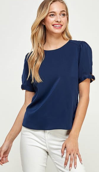 Blusa manga argolla Azul Marino