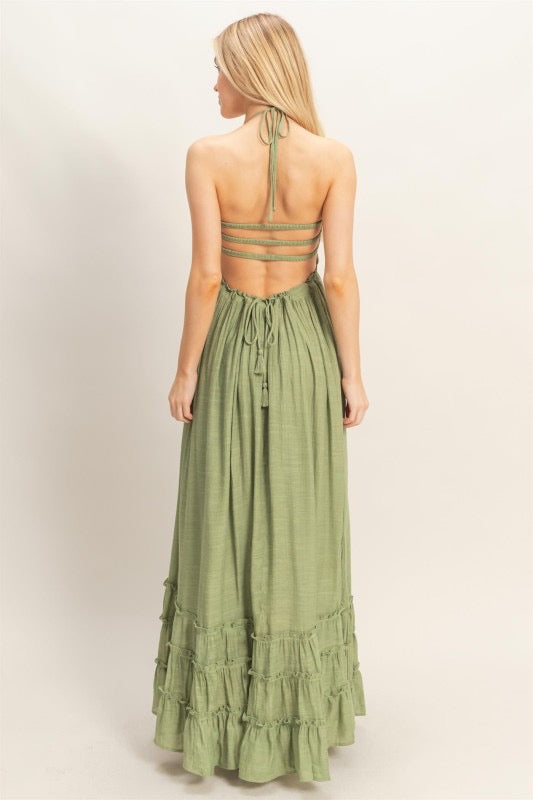 Vestido boho pecho elástico