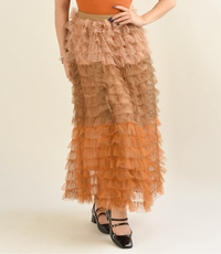 Fashion Styled Falda tulle degradado Naranja