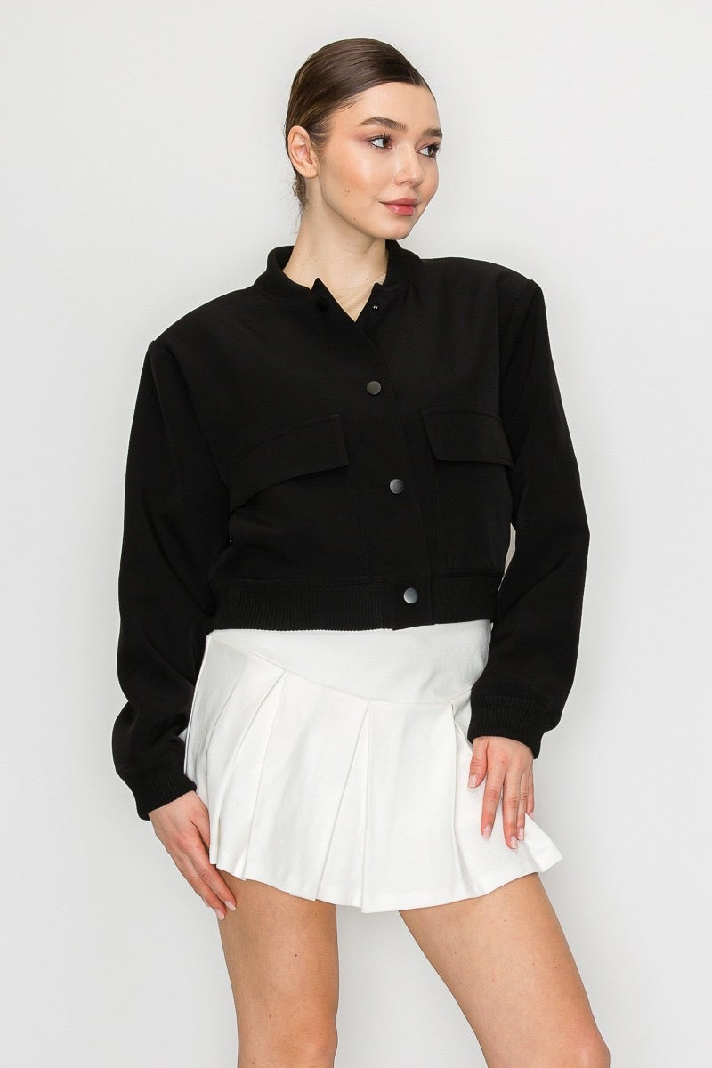 Chamarra bomber sastre Negro