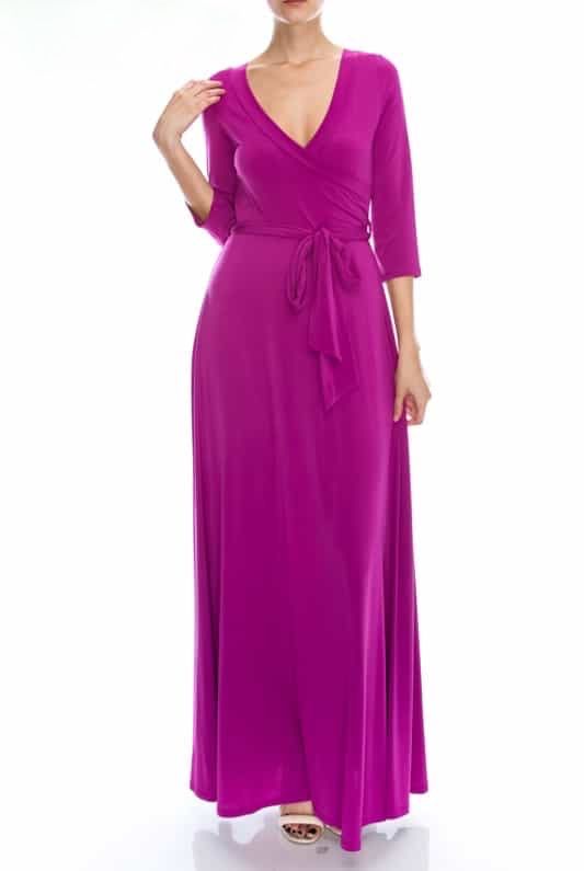 Vestido largo spandex Morado