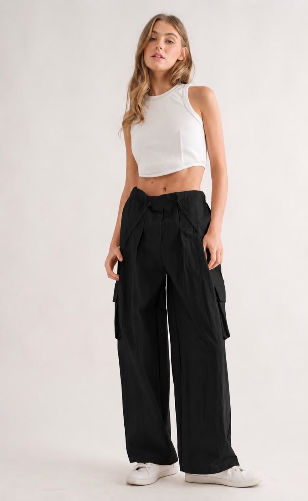Pantalón Parachute cargo Negro
