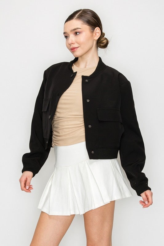 Chamarra bomber sastre Negro