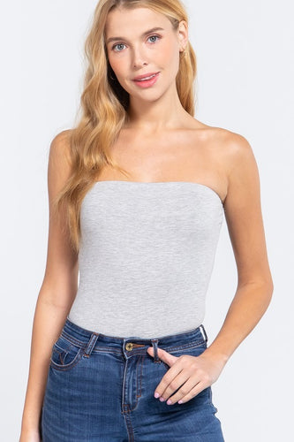 Body strapless algodón Gris
