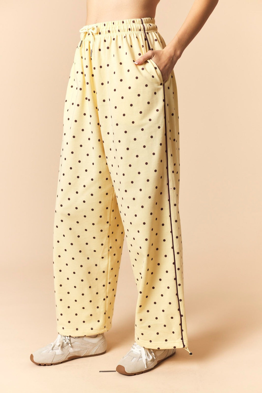 Pantalón polka dots tobillos jareta
