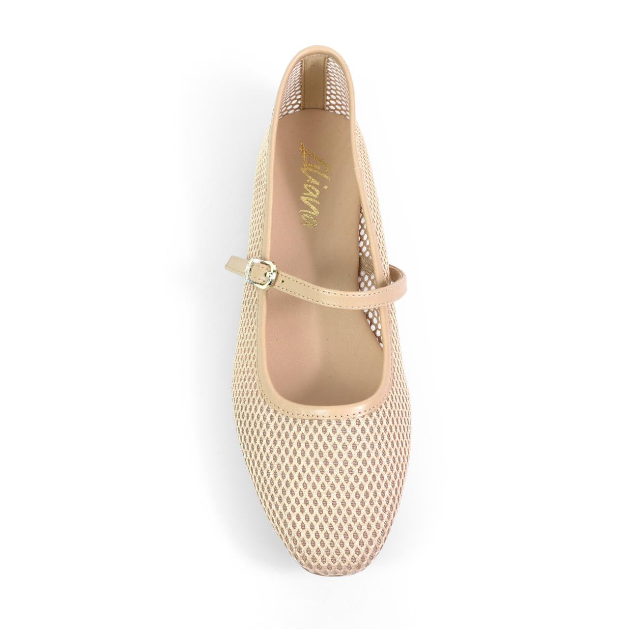 Ballerina flats mesh red