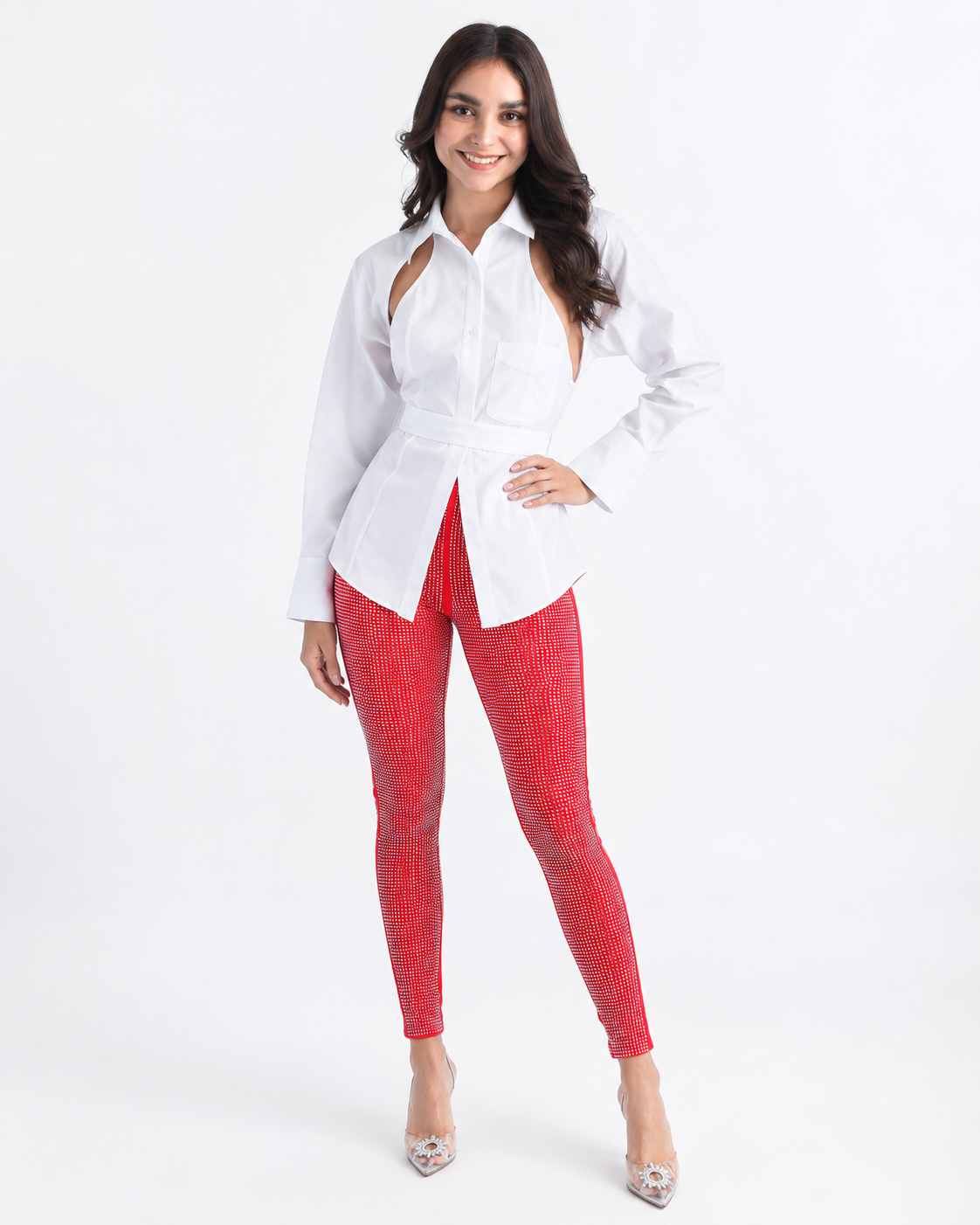 Leggings brillos Rojo