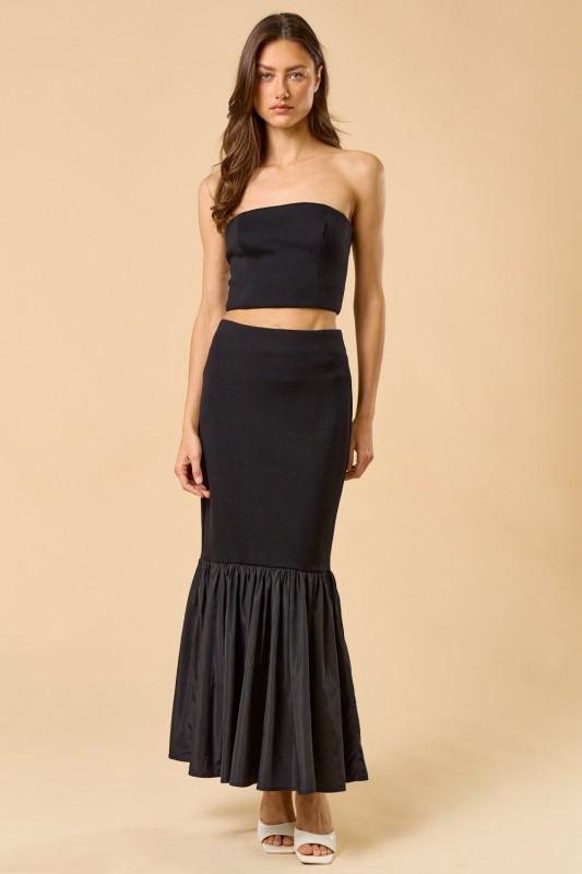 Set Falda olán y Top strapless