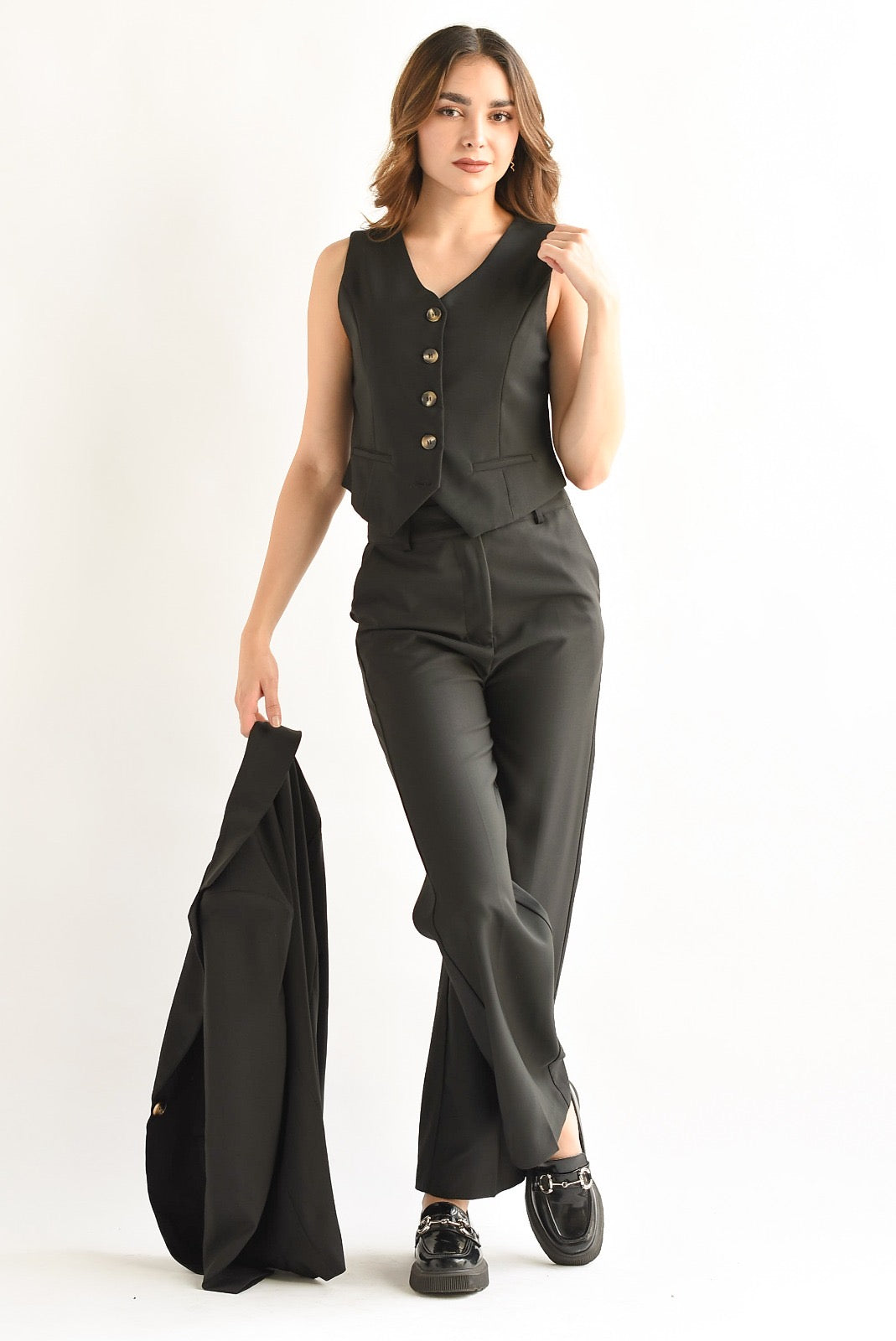 Set Pantalón, Chaleco y Blazer Negro