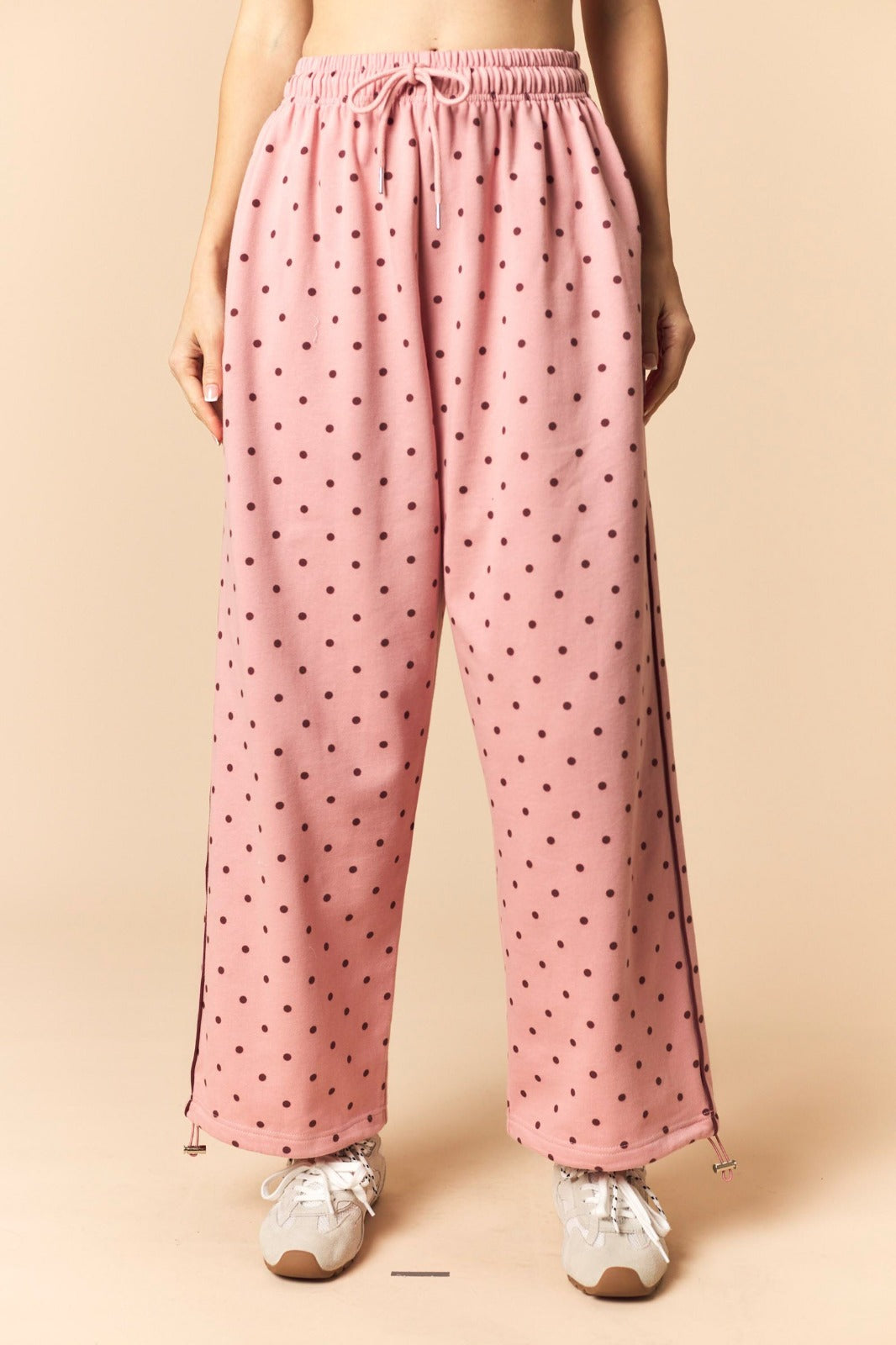 Pantalón polka dots tobillos jareta