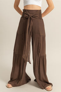 Fashion Styled Pantalón boho cinta Espresso