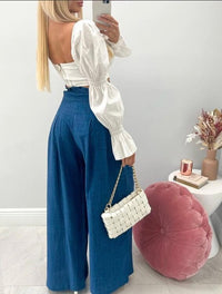 Fashion Styled Pantalón súper wide leg tipo Denim