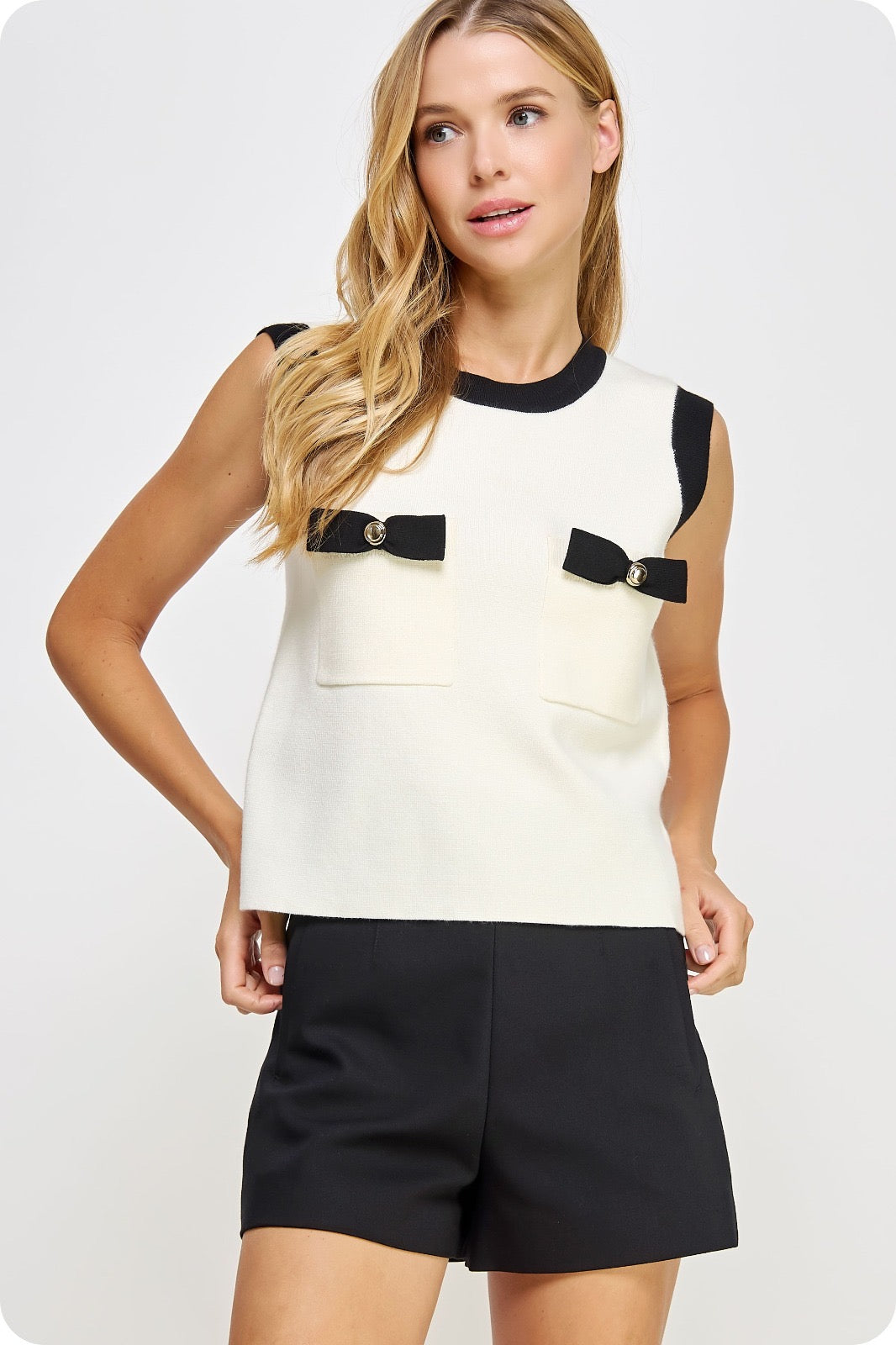 Chaleco Ivory filos Negros