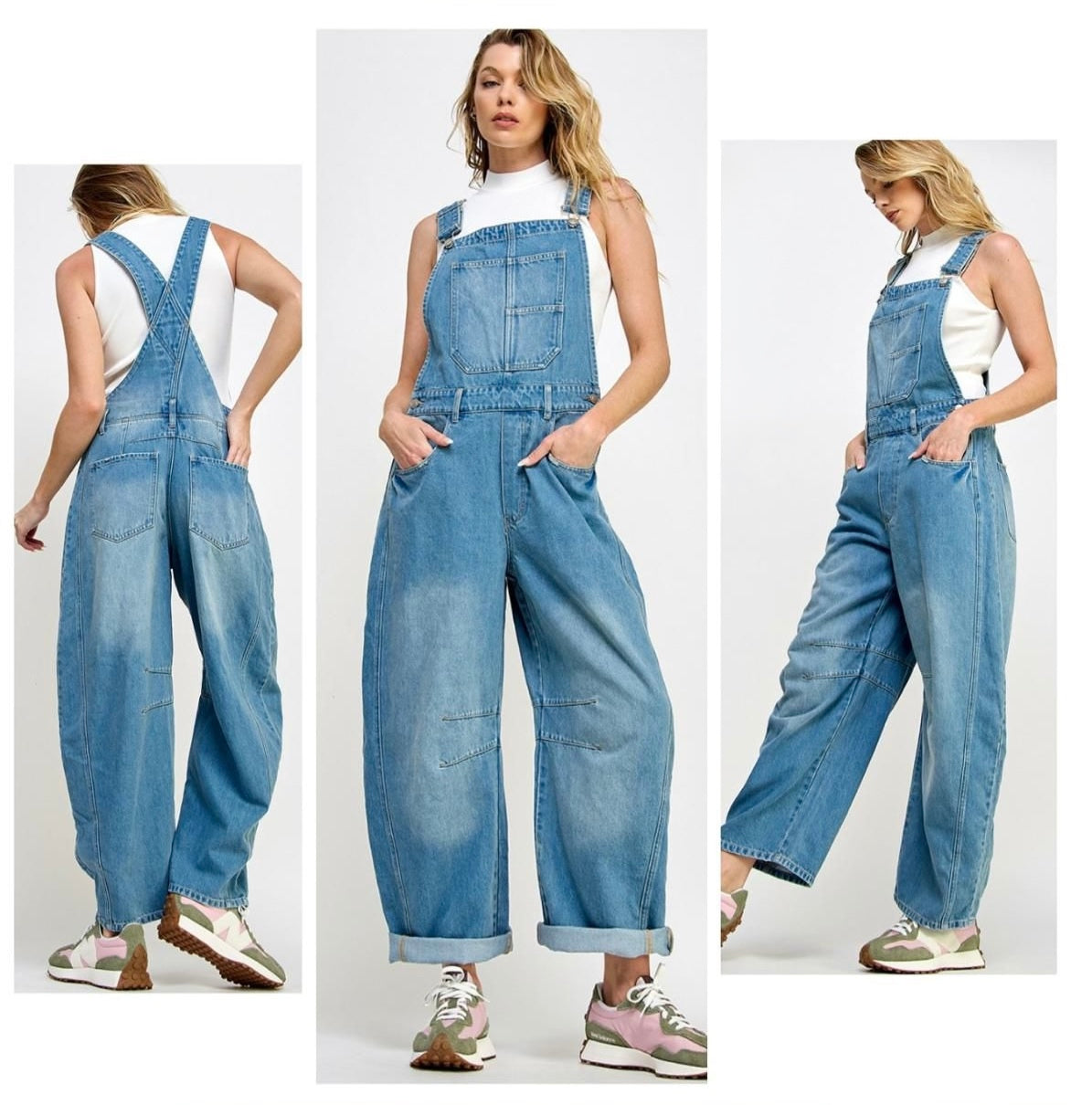 Overol Barrel Denim Light