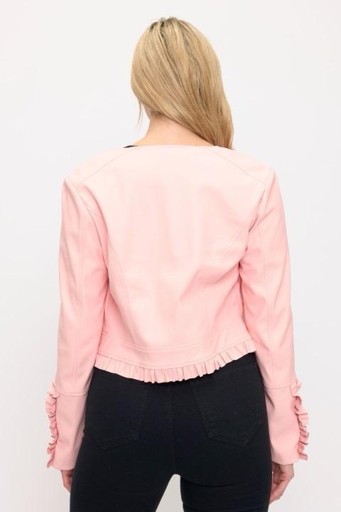 Chamarra biker vinipiel olán