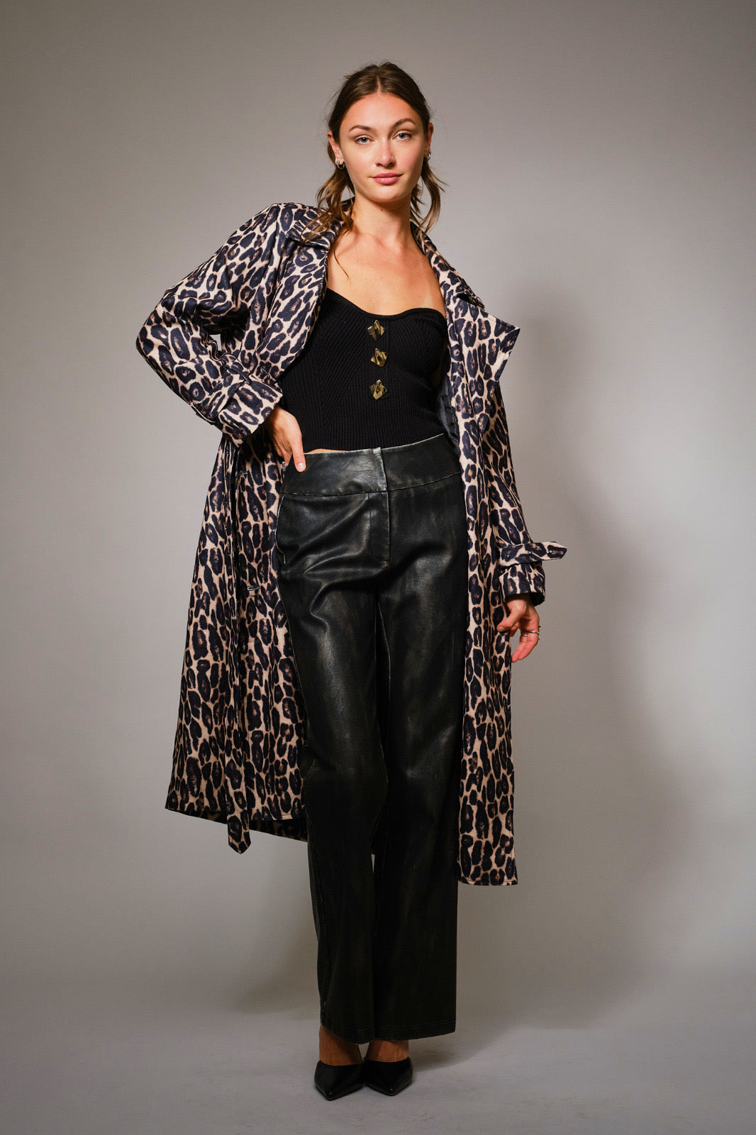 Gabardina animal print Leopardo