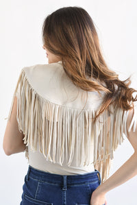 Fashion Styled Capa flecos suede Ivory