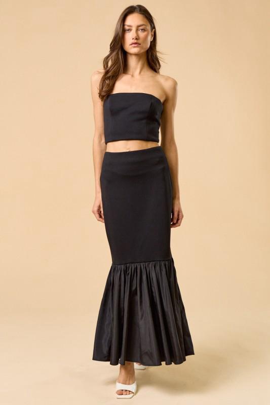 Set Falda olán y Top strapless