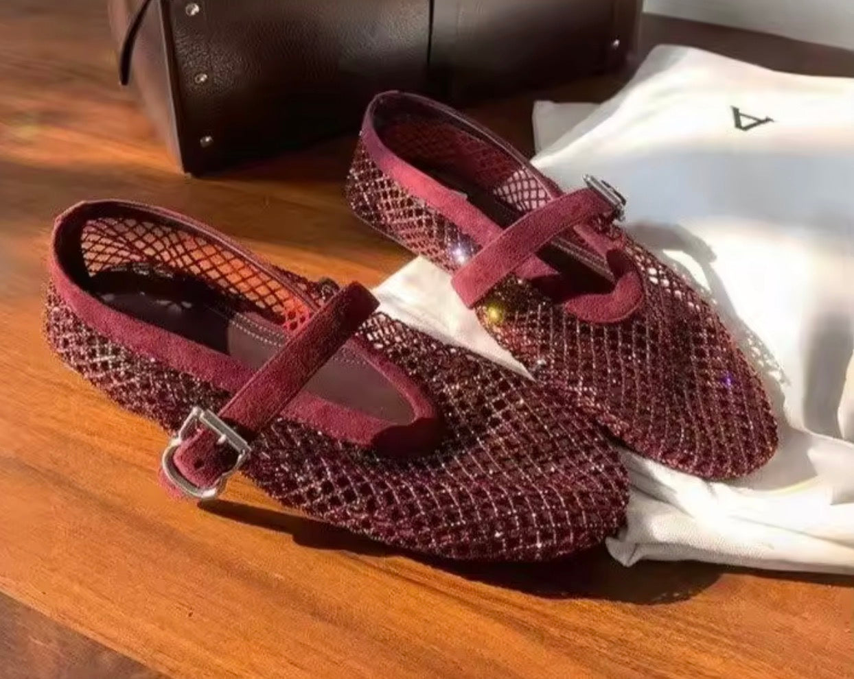 Ballerina flats red cristales