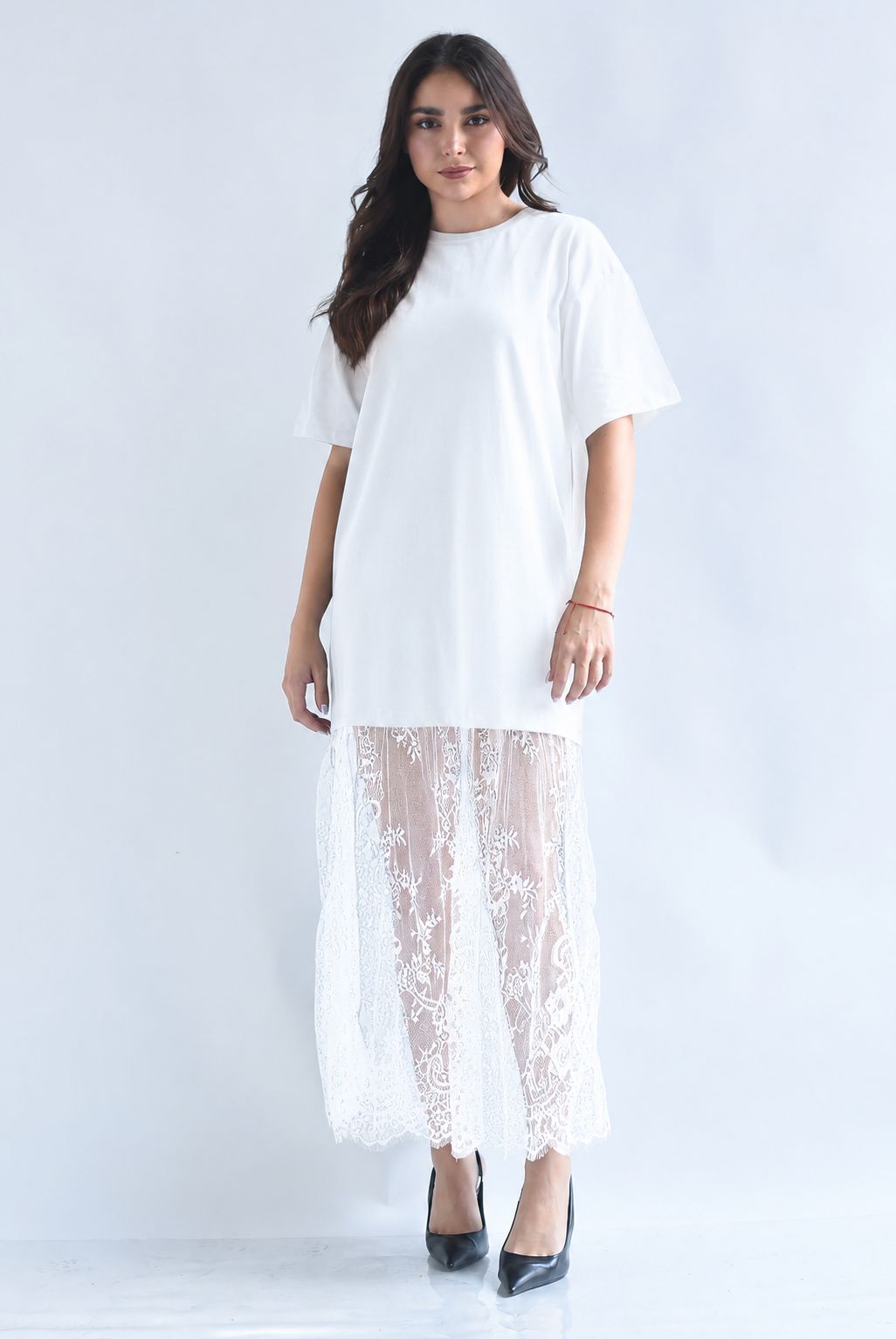 T-Shirt dress falda encaje